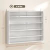 Aghana Digitals White Wall-Mounted 5-Tier Glass Display Case with 2 Doors & Adjustable Shelves for - 3 of 4