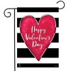 Briarwood Lane Valentine's Garden Flag 12x18 For Outdoor Striped Heart For Valentine's Love Garden Flag Flags For Outside - 2 of 4