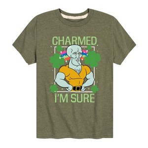 Boys' - SpongeBob Squarepants - Charmed I'm Sure Short Sleeve Graphic T-Shirt - 1 of 4