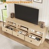 TV Stand for 75 Inch TV, Mid-Century Modern Entertainment Center with Storage Drawer, 70" TV Console with Open Shelves - 3 of 4