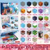 Angel Sar 150-Piece Magnetic Building Blocks, Dark Forest & Glacier Castle Theme, STEM Sensory Toys, Stacking Magnet Cubes for Kids - 2 of 4