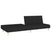 vidaXL 2-Seater Sofa Sleeper Bed - Black Fabric, Convertible Couch for Living Room/Dorm/Office, Upholstered, Foam-Filled - 4 of 4