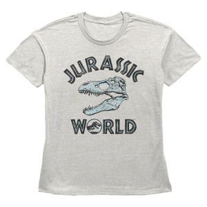 Womens Jurassic World Skeleton Logo T Shirt - 1 of 3