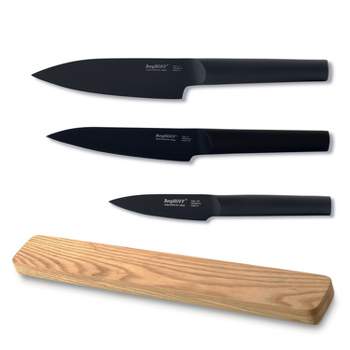 BergHOFF Ron 4Pc Knife Set with Ash Wood Natural Handle 