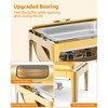 9QT Retangle Stainless Steel Chafer Catering Food Warmer Server with Visible Lid Water Pan Stand Fuel Holder Clip,for Parties,Hotels and Weddings - 4 of 4