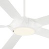 60" Casa Vieja Modern Indoor Ceiling Fan with LED Light Remote Control Matte White for Living Kitchen House Bedroom Family Dining Home Office Room - 3 of 4