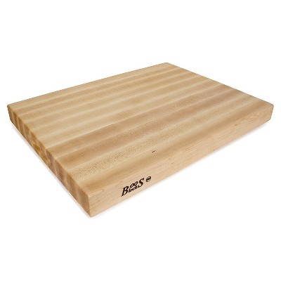 Photo 1 of John Boos Maple Wood Edge Grain Reversible Kitchen Butcher Block Cutting Board, 24 x 18 x 2.25 Inches