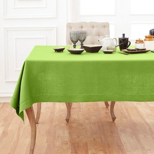 Solino Home Linen Tablecloth | Classic Hemstitch - 1 of 4