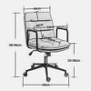 SKRAN Leather Computer Rolling Swivel Chair, Mid Back Home Office Desk Task Chair Tiltable 40° Backrest with Padded Armrest for Office Home - 4 of 4