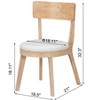 Set of 2 Dining Chair Upholstered Dinner Chair Armless Chairs with Padded Seat - Modernluxe - 3 of 4