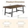 Homhougo 71 Inch Rectangular Dining Table for 6-10 People, Modern Farmhouse Kitchen Table with Adjustable Feet - 2 of 4