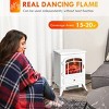 Syemin Indoor Fireplaces 22" Electric Fireplace Stove, Freestanding Infrared Fire Place Heater with Overheat Protection, White, 16.25"*11"*21.5" - 2 of 4