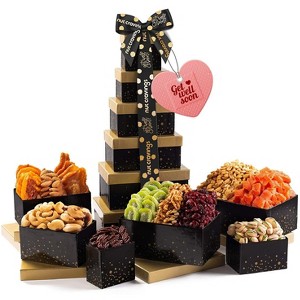 Get Well Soon Gift Basket Tower for Men And Women Care Package by Nut Cravings - 1 of 4