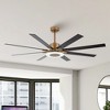 Parrot Uncle 65" Antique Gold Indoor Integrated LED Reversible 8-Blade Ceiling Fan, Farmhouse - 4 of 4