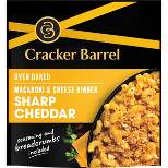 Cracker Barrel Sharp Cheddar Oven Baked Mac and Cheese Dinner - 12.3oz