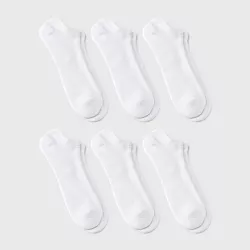 Men's Odor Resistant No Show Socks 6pk - Goodfellow & Co™ White 6-12
