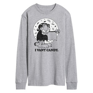 Men's - Garfield - I Vant Candy Long Sleeve Graphic T-Shirt - 1 of 4