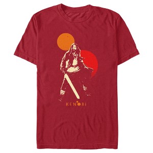 Men's Star Wars: Obi-Wan Kenobi Two Suns and Kenobi Outline T-Shirt - 1 of 4