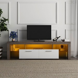 NicBex TV Stand Morden TV Stand with LED Lights Modern Media Console for Living Room, Bedroom - 1 of 4