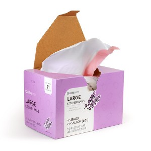 QUALIAZERO 21 GAL / 80L TRASH BAGS, LAVENDER SCENTED, 45 COUNT - 1 of 4