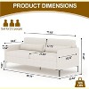 80 Inch Sofa Couch with Extra Deep Seats, 3 Seater Sofa, Modern Couch and Sofa, Comfy Armrests and Seats and Backrests - 2 of 4