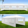 Outdoor 10×20 FT Gazebo, Wedding Party Canopy Tent with 6 Removable Sidewalls, Large Gazebo with Metal Frame and Stakes-Coolbibila - 2 of 4