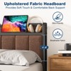 Lusimo Bed Frame Queen Upholstered Platform Bed with Storage Headboard and Charging Station - 4 of 4