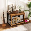 Tangkula Dog Crate Furniture Industrial Dog Kennel w/ Flip-up Top Decorative Pet House - 2 of 4