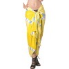 LA LEELA Women's Summer Bikini Wraps Beach Wrap Sarong Swimwear Cover up Skirt Bathing suit Swimsuit Pareo for Women One Size White, Tie Dye Design - 3 of 4