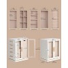 360° Rotating Jewelry Box with Clear Window, Vertical Organizer for Earrings, Bracelets, Necklaces & Rings, White - 4 of 4