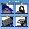 TopComfy Baby Walkers Kids Push Ride On Car with Working PA System, Police Truck Style Foot to Floor Sliding Car, Blue, 24.8"*12.2"*12.2" - 4 of 4