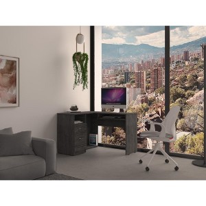NicBex Home Office Desk L-Shaped Morden Computer Desk with Keyboard Tray, Open Shelf, 2 Drawers and Wooden Frame for Office, Living Room - 1 of 4