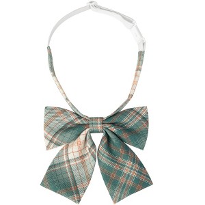 INSPIRE CHIC Women's Pre-tied Plaid Adjustable Elastic Band Casual Bow Ties - 1 of 4