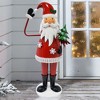 Rbied 47.5 in. H Classic Metal Santa Claus Ornament for Indoor Outdoor Christmas Standing Decor (1-Pack) - 3 of 4