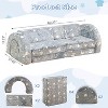 Hooseng 10Pcs Modular Kids Play Couch, Glow-in-The-Dark Convertible Play Fort Kids Sofa with Removable Cover for Playroom, Bedroom - 2 of 4