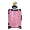 Old World Christmas 4.0 Inch Pink Rolling Suitcase Christmas Tree Ornament , Christmas Decor Travel Luggage Memories (1PC) - 2 of 3