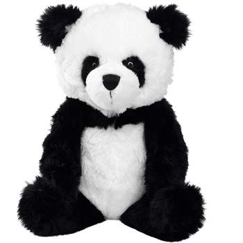 Lambs & Ivy Wild Life Black/White Plush Panda Bear Stuffed Animal Toy - Lucky