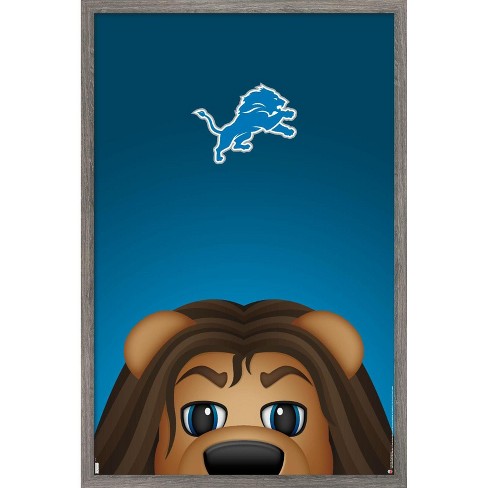 Trends International NFL Detroit Lions - Drip Helmet 20 Wall Poster,  22.375 x 34, Poster & Mount Bundle