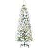 NicBex 6ft Prelit Snow Flocked Artificial Christmas Tree with 462 Branch Tips, 250 LED Lights and Metal Stand for Indoor - 2 of 4