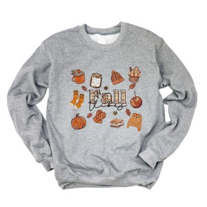 Simply Sage Market Plaid Fall Vibes Collage Sweatshirt - 1 of 4