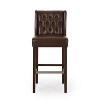 PAGED Modern Minimalist Bar Stools, Counter Stools with Metal Legs, Dining Chairs with High Density Fabric Seat for Kitchen Island, Set of 2 - 2 of 4