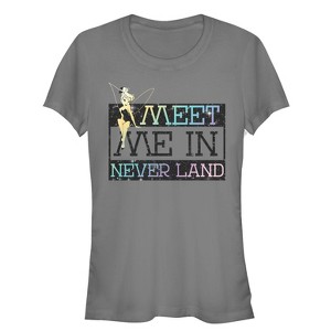 Juniors Womens Peter Pan Tinker Bell Meet Me T-Shirt - 1 of 3
