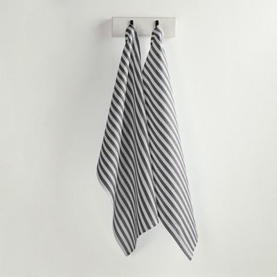 Solino Home Linen Stripe Kitchen Towels, Set of 2 | Amalfi