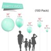 PartyWoo Balloons Mint Pastel Teal 36 18 12 10 5 Inch 100 pcs - 2 of 4