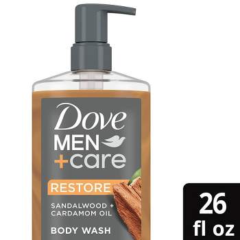 Dove Men+Care Restore Plant Based Body Wash - Sandalwood & Cardamom Oil - 26 fl oz