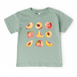 The Juniper Shop Peach Chart Toddler Short Sleeve Tee - 2T - Seafoam - 1 of 4