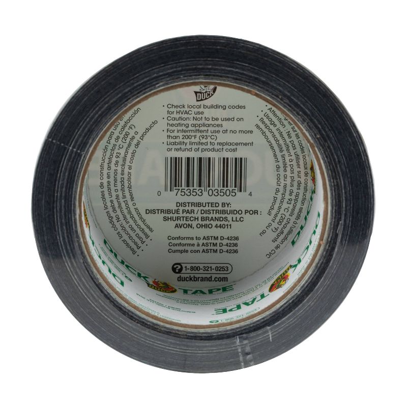 Duck 1.88&#34; x 20yd  Duct Industrial Tape Black, 5 of 12