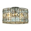 ALOADECOR W20 in 4 Light Modern Farmhouse Round Crystal Flush Mount Lighting Elegant Drum Crystal in Matte Black for Dining Room - 3 of 4