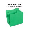 HITOUCH BUSINESS SERVICES Reinforced File Folder 1/3 Cut Letter Size Green 100/Box TR508960/508960 - 3 of 4