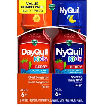 Vicks Kids DayQuil & NyQuil Berry Cold & Cough Medicine Liquid - 16 fl oz